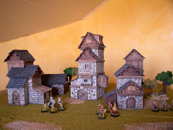 fabriquer des maisons modulables m�dievales pour des champs de bataille warhammer ou confrontation